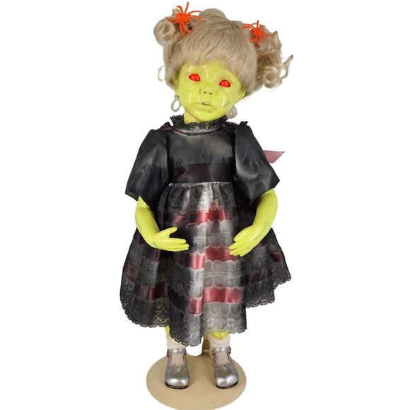 Haunted Doll Girl OOAK Artist Hand Painted Scary Spooky Halloween Porcelain 20" - Picture 1 of 11